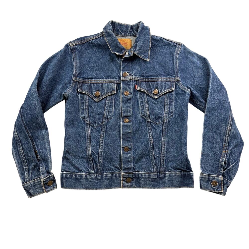 VIntage 1980s Levi's Type III Trucker Jean Jacket Medium Wash Denim Womens Small